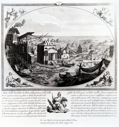 Early Settlement of Venice by Italian School